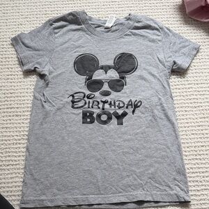 Bella Canvas Gray Kids T-Shirt with Birthday Boy Design